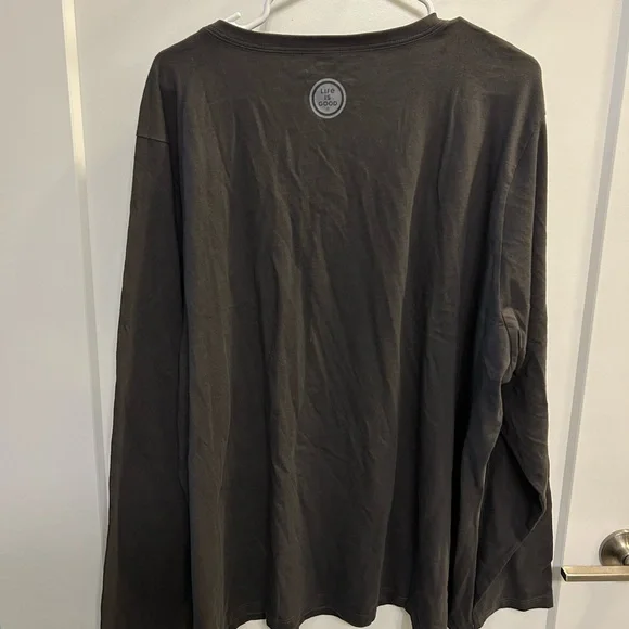 NWT Life Is Good Happy Holidays V-Neck Long Sleeve - Picture 9 of 10